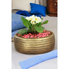El Yapımı Saksı Beyaz Dekoratif Saksı Küçük Boy Model 4
