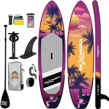 Skatinger Lethe Boards Sunrıse Double Layer Sup Paddle Board Skatinger , Isup Şişme Sörf Tahtası Kürek Sörfü Full Set 335 x 84 x 15 cm  + Su Geçirmez Telefon Kılıfı