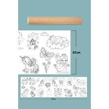 Nature Play Design Unicorn Temalı Dev Boyama Etkinliği 62CMX200CM Ölçülerinde