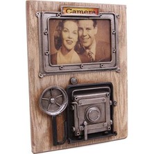 Kenpazar Dekoratif Metal Çerçeve Fotoğraf Makinesi Dekorlu