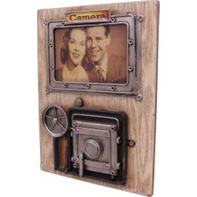 Kenpazar Dekoratif Metal Çerçeve Fotoğraf Makinesi Dekorlu