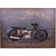 Kenpazar Motorsiklet Tablo Pano Dekoratif Vintage Ev Ofis Hediyelik