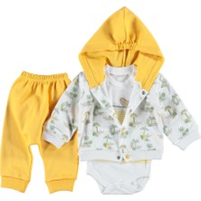 Eyna Erkek Timsahlı 3lü Kapşonlu Takım