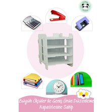 Masaüstü Ahşap Dosya Düzenleyici A4 Evrak Rafı Dosyalık Model 1