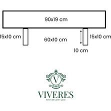 Viveres Woodrise Xl - Beyaz Meşe Iki Monitör Için Geniş Ahşap Bilgisayar Standı, Monitör ve Ekran Yükseltici (90X19)