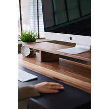 Woodrise Xl - Iki Monitör Için Geniş Ahşap Bilgisayar Standı, Monitör ve Ekran Yükseltici (90X19)