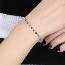 Kenpazar ​925 Ayar Gümüş Nazar Boncuklu Bileklik