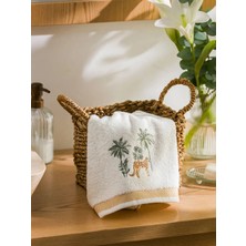 Lcw Home Ekru Nakışlı Yüz Havlusu 50X80 cm