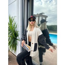 Ella Stylee Cepli Oversize Hırka – Göz Alıcı Denim Detaylar