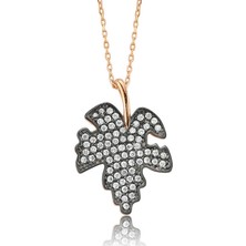 HS Demirci 925 Ayar Gümüş Çınar Yaprağı Kadın Gümüş Kolye