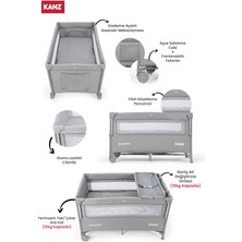 Kanz Dreamer Anne Yanı Oyun Parkı ve Park Yatak Gri