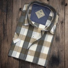Eren Style Pamuklu Linen Kumaş Kısa Kollu Erkek Gömlek (Regular Kalıp)