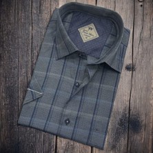 Eren Style Pamuklu Linen Kumaş Kısa Kollu Erkek Gömlek (Regular Kalıp)