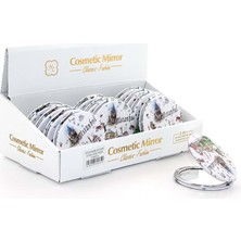 Cosmetic Mirror Taşlı İstanbul Tasarımı El Aynası İnce