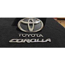 Toyota Corolla Ön ve Arka Bagaj Yazısı Logo 2007 - 2012 (Corolla Yazı + Toyota Yazı +Ön Arma)