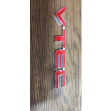 Honda Için Vtec Amblemi Vtec Kırmızı Yazı 3D Metal Rozet - Dayanıklı Metal Araba Amblemi, Metal