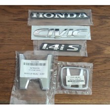 Honda Civic Ön Panjur Arma Arka Bagaj Arması Honda Civic Bagaj Yazısı 1.4is 1998 - 2000 Modeller