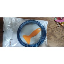 Mavi Şerit Trim Fitil Araç Şeridi Yeni Nesil Araç Içi Ip Şerit Balık Sırtı Nikelajlı 5 Metre