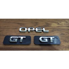 Opel Vectra Gt Kapı Çıtası Yazısı Gt Yan Kapı Çıtası Yazısı Gt Yazı Logo + Opel Yazı 3 Lü Set
