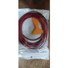 Kırmızı Şerit Trim Fitil Araç Şeridi Yeni Nesil Araç Içi Ip Şerit Balık Sırtı Nikelajlı 5 Metre