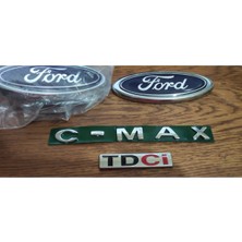Focus C-Max Ön + Arka Bagaj Arması Logo ve Tdci + Cmax Logo Yazı 2004 - 2011 Modeller Arası Uyumlu