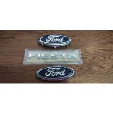 Fiesta Ön Arma (Tırnaklı) + Bagaj Arması (Çift Taraflı Bantlı) + Fiesta Yazı (Çift Taraflı Bantlı)