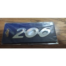 206 Bagaj Yazısı Pejo 206 Arka Bagaj Yazısı Krom Kaplama 3m 3D 206 Yazısı Logo