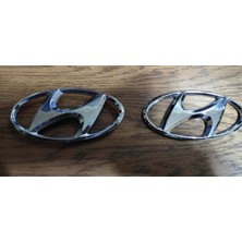 Hyundai Accent Era Kasa Ön+Arka Logo 2006-2008 Hyundai Accent Era Ön ve Arka Amblem Krom Kaplama