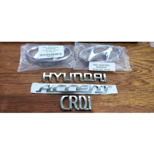 Accent Era Ön Panjur Arka Bagaj Arması Hyundai Accent Crdi Yazı Logo 2006 Ön Arka Arma 5 Li Set