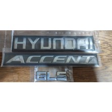 Hyundai Accent Gls Bagaj Yazısı Ayrık Hyundai Yazı Ayrık Accent Yazı Birleşik Gls Yazı