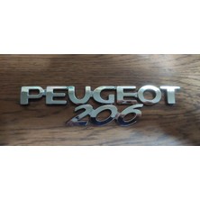 Peugeot 206 Bagaj Yazısı Peugeot 206 Modelinin Bagaj Kapağında Yer Alan "206" Yazısı Krom Kaplama