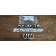 Accent Era Ön Panjur Arması Hyundai Accent Crdi Yazı Logo 2006-2007-2008 Ön Arma 4lü Set