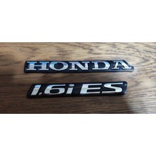 Bagaj Yazısı Honda 16IES Logo Amblem 2ADET Honda 1.6 Ies Bagaj Yazısı 3m Bantlı Krom Kaplama