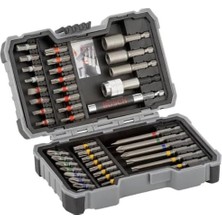 Bosch Professional Vidalama Ucu Seti, Gri, 43 Adet, Extra-Hard Tornavida Ucu ve Lokma Anahtarı Seti
