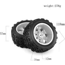VintageVo 4 Adet 118Mm 110 Rc Monster Truck Buggy Lastiği 12Mm Traxxas Için Yeşil (Yurt Dışından)