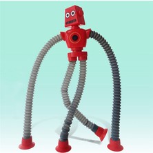 VintageVo 4 Adet Teleskopik Vakumlu Robot Oyuncak Işıklı (Yurt Dışından)