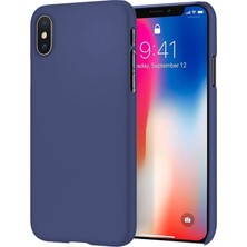 Piyasa Sepeti Apple iPhone XS Max İnce Mat Silikon Kılıf Lacivert