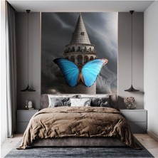 Galata Kulesi ve Kelebek Poster Duvar Kağıdı
