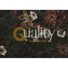 Dalgalı Dokulu Çiçek ve Desen Poster Duvar Kağıdı