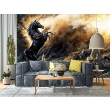 Otantik Ortamda Şahlanan At Poster Duvar Kağıdı