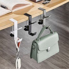 Punch-Free Bag Askısı Masa Yan Kanca Duvar Askı Rafları Gri (Yurt Dışından)