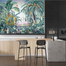 Quality Ağaçkakan Flamingo Kelebekler Ormanda Poster Duvar Kağıdı