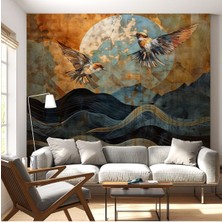 Iki Kuş ve Desen Poster Duvar Kağıdı