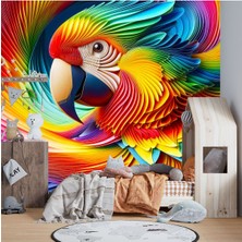 Quality Renkli Hayvanlar Papağan Çocuk Odası Poster Duvar Kağıdı