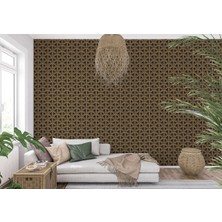 Kahverengi Modern Desen Poster Duvar Kağıdı