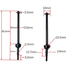 144001 144010 124007 124016 124019 124018 Rc Araba Yükseltme Parçaları Için 4 Adet Metal Tahrik Mili ve Tekerlek Somunu, Gümüş (Yurt Dışından)