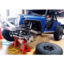 4 Adet Metal Yükseklik Ayarlanabilir 6 Ton Kriko Tamir Standı 1/10 Rc Paletli Araba Eksenel SCX10 90046 Trx4 Trx6 D90,1 (Yurt Dışından)