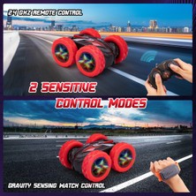 Çift Taraflı Rc Araba, 2.4ghz Uzaktan Kumandalı Dublör Araba, 4WD 360° Döner Döner ve Ayakta Sürüş Araba Oyuncak, 6+ Yaşındaki Çocuklar Için Işıklarla, Erkek Kız Noel Doğum Günü H (Yurt Dışından)
