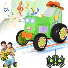 Çılgın Zıplayan Araba, 360° Dönen Uzaktan Kumandalı Araba, Kablosuz Uzaktan Dans Eden Gösteri Arabası, Hafif Müzikli Sallanan Yuvarlanan Elektrikli Çocuk Oyuncak Tren Erkekler/kız (Yurt Dışından)