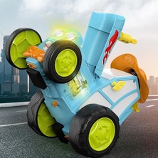 Çılgın Zıplayan Araba, 360° Dönen Uzaktan Kumandalı Araba, Kablosuz Uzaktan Dans Eden Gösteri Arabası, Hafif Müzikli Sallanan Yuvarlanan Elektrikli Çocuk Oyuncak Tren Erkekler/kız (Yurt Dışından)